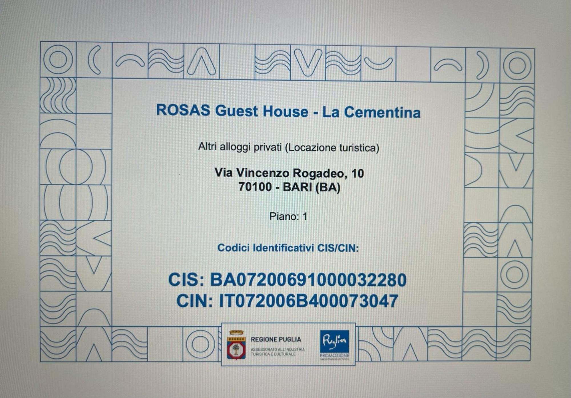 Rosas Guest House - La Cementina Bari Extérieur photo
